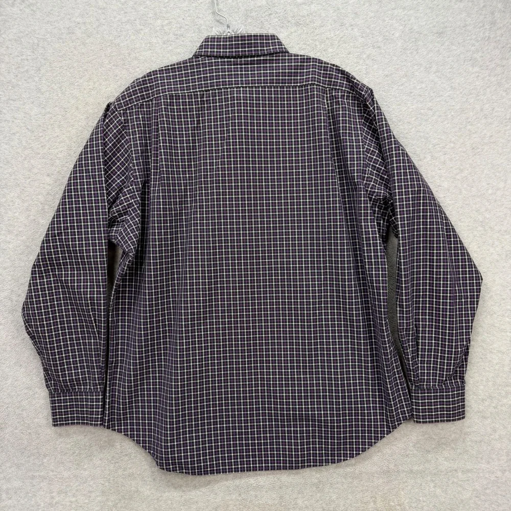 Polo Ralph Lauren Shirt Mens XL Purple Black Plaid‎ Curham Classic Fit Y2K Retro